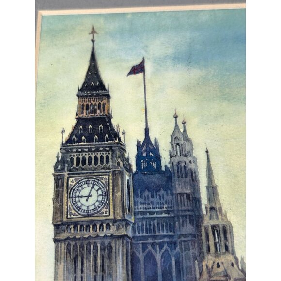 Big Ben Victoria Tower London Georgiy Dzubiev Artist Signed 1999 Architecture - Picture 3 of 10